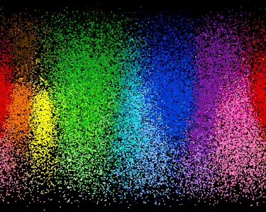 initial color speckles